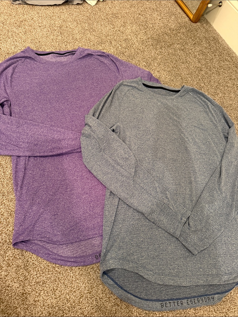 Mens Lululemon Long Sleeved Workout shirts(Large)